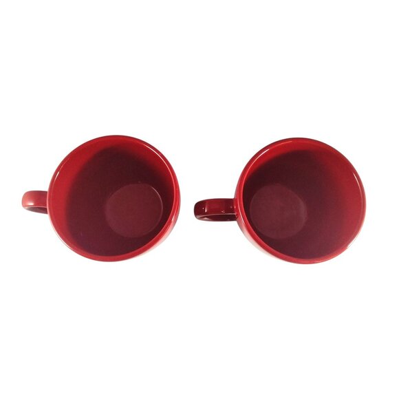 Waechtersbach Germany Red Ceramic Coffee Mugs-Set of 2 - Picture 4 of 10